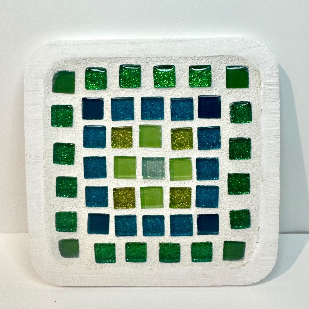 DIY Kit- Mosaic Tile Coaster- Green Tranquil